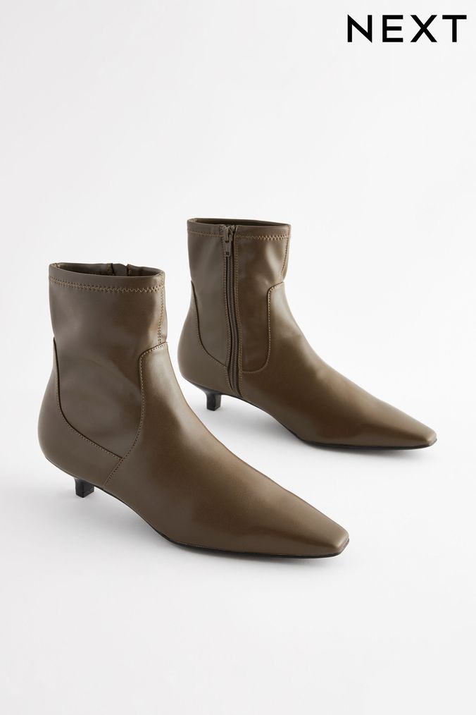 Ladies green ankle boots top