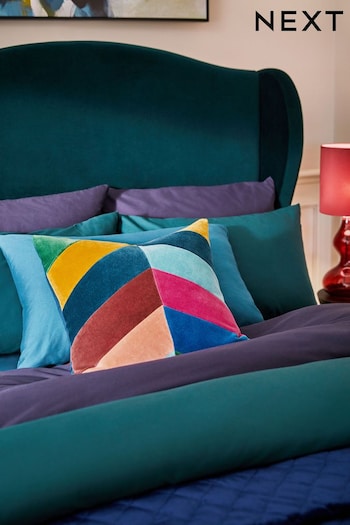 Multi Bright 50 x 50cm Vertical Velvet Stripe Cushion (968590) | £22
