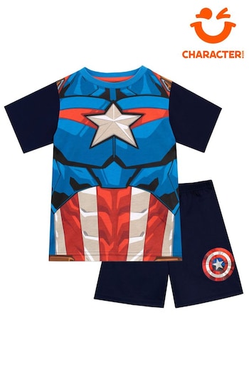 Character Blue Captain America Short Pyjamas (969099) | £18