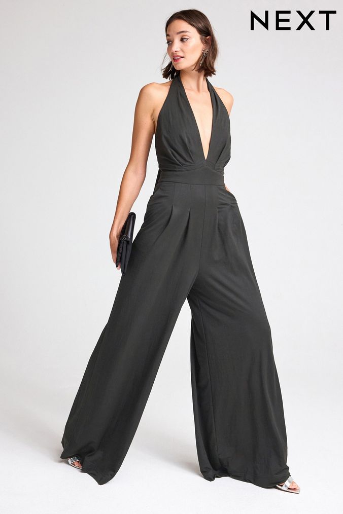 Halter jumpsuit uk on sale