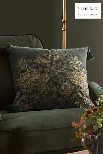 Morris & Co Green Chrysanthemum Cushion (969561) | £75