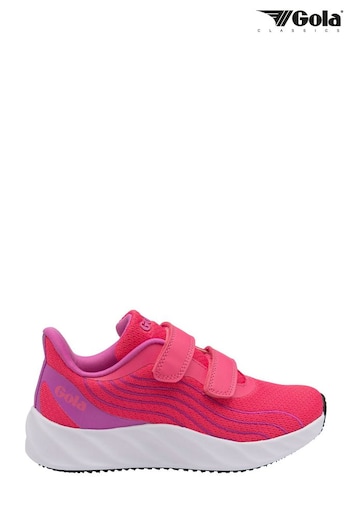 Gola Pink Alzir Twin Bar Quick Fasten Kids Training Pink Trainers (969762) | £45