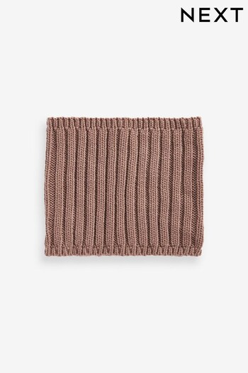 Mink Brown Ribbed Knitted Snood (1-16yrs) (969976) | £5 - £9