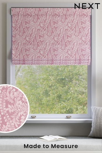Pink Leaf Made to Measure Roman Blinds (970163) | £52