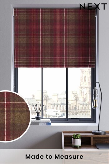 Red Highland Check Made To Measure Roman Blind (970307) | £70