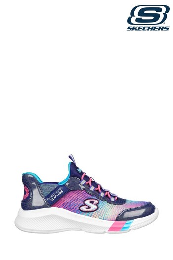 Skechers Blue Girls Dreamy Lites Colourful Prism Trainers (970406) | £52