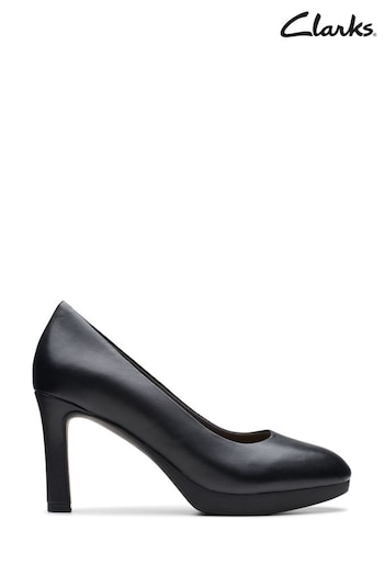 Clarks Black Leather Ambyr2 Braley Shoes (970663) | £70