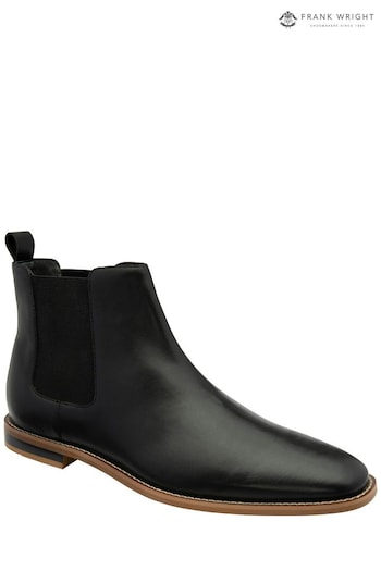 Frank Wright Black Leather Chelsea Mens Maison Boots (971126) | £75