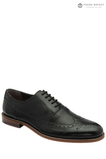 Frank Wright Black Leather Lace-Up Mens Brogues (971173) | £75