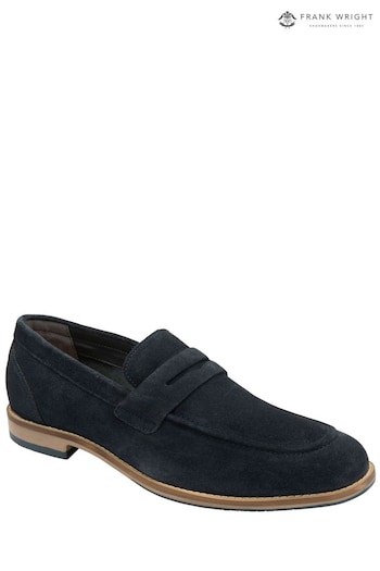 Frank Wright Blue Mens Suede Slip-On Loafers (971285) | £65