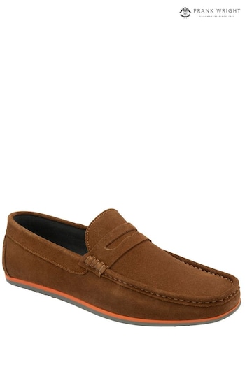 Frank Wright Brown Suede Slip-On Mens Loafers (971328) | £60