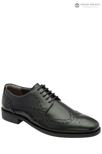 Frank Wright Black Leather Lace-Up Mens Brogues (971333) | £55