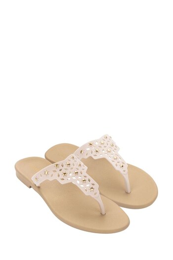 Grendha Boho White Thong Sandals (971905) | £14