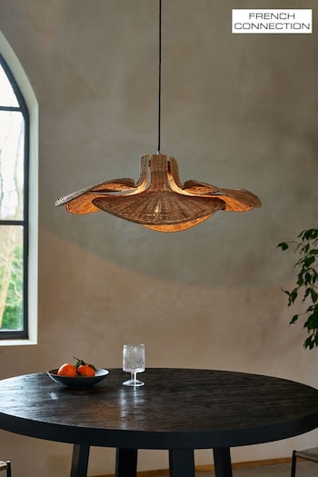 French Connection Natural Rattan Kylo Ceiling Pendant Light (972017) | £195