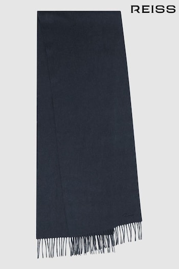 Reiss Airforce Blue Picton Cashmere Blend Scarf (972731) | £68