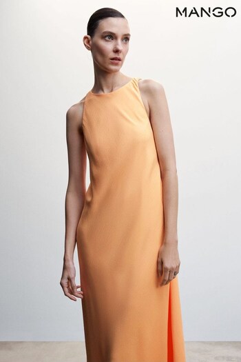 Mango Orange Cut-Out Back Dress (972940) | £50