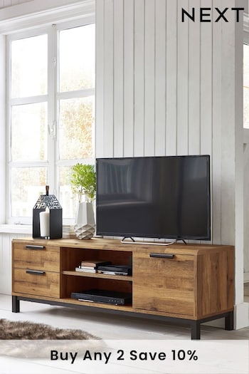 Dark Bronx Oak Effect Up to 65" Ladder TV Unit, Up to 46" (973725) | £350