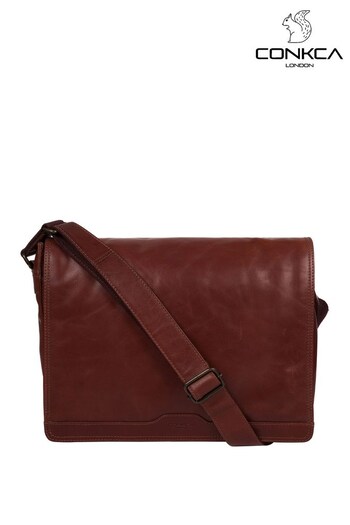Conkca Zico Leather Messenger Bag (973841) | £99