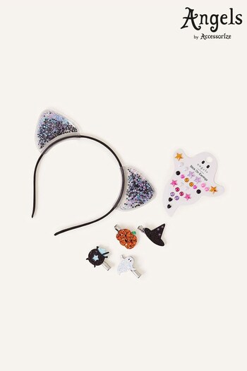 Accessorize Halloween Cat Ear Accessory Bundle Black Headband (973994) | £14