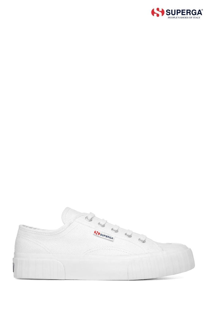Buy Women s White Superga Flatforms Footwear Online Next UK