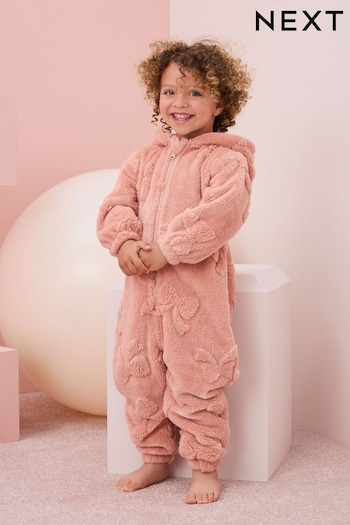 Pink Bow Fleece All-In-One (1.5-16yrs) (974410) | £22 - £34