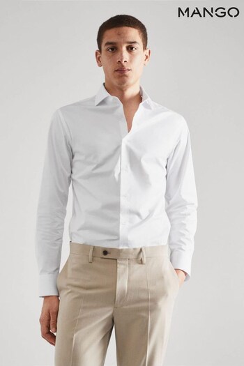 Mango Slim Fit Cotton Suit White Shirt (974414) | £60