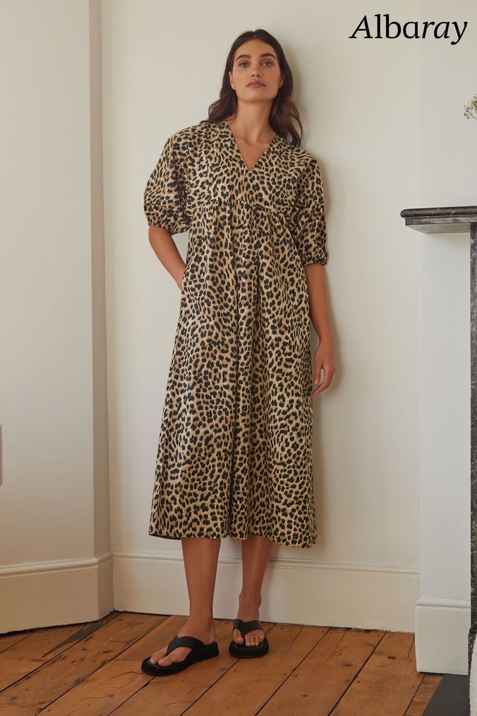 Next animal print midi dress best sale