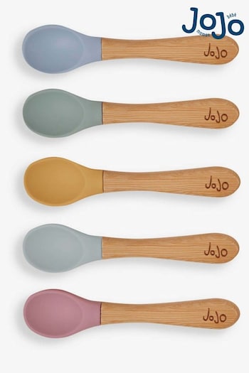 JoJo Maman Bébé Multi 5-Pack Bamboo Spoons (974464) | £13