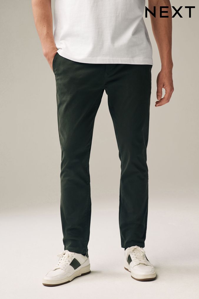 Dark green khakis sales