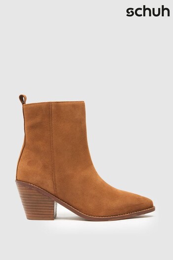 Schuh Callie Suede Western Brown Boots (974858) | £70