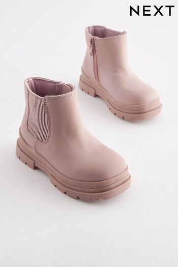 Pink Chunky Sole Chelsea Boots (975156) | £28 - £32