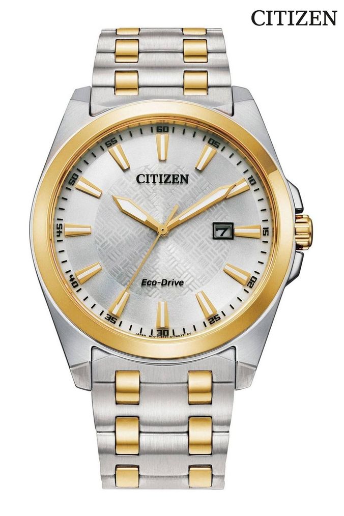 Citizen watch men's hotsell silver and gold