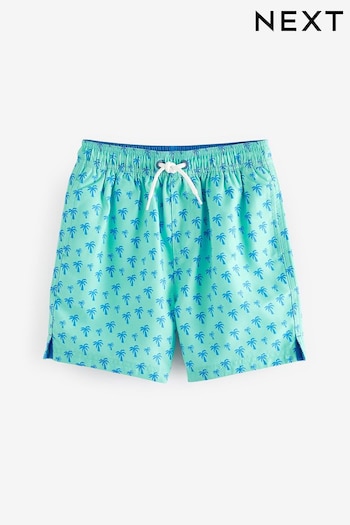 Mint Palm Tree Printed Swim Shorts (3-16yrs) (975542) | £8 - £14