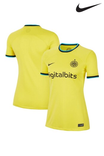 Nike Yellow Inter Milan 2022-23 Third Stadium Shirt (975545) | £80