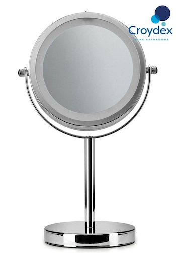 Croydex LED Illuminated Chrome Cosmetic Magnifying Mirror (975684) | £32