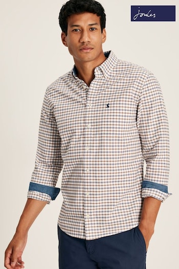 Joules Welford Blue/Brown Classic Fit Shirt (975786) | £59.95