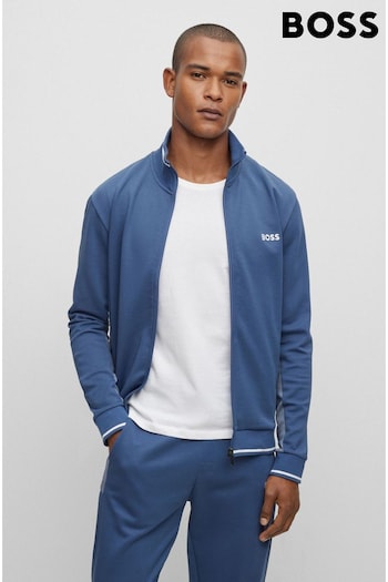 BOSS Blue Panel Trim Tracksuit Zip Through Sweatshirt (975802) | £119