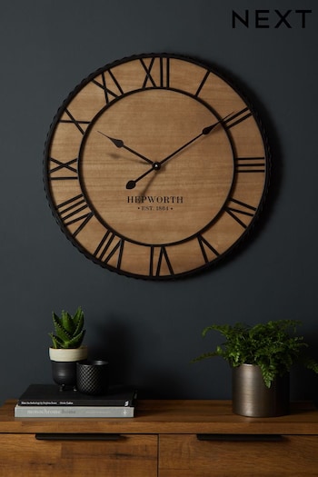 Natural Bronx 60cm Wooden Wall Clock (975824) | £60