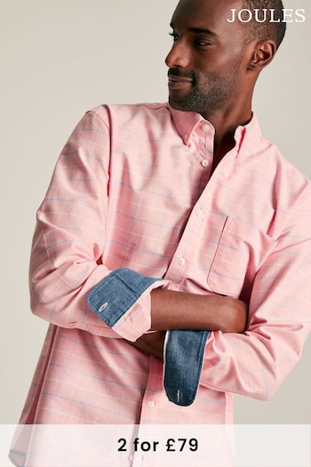 Joules Welford Pink Cotton Check Shirt (975914) | £49.95