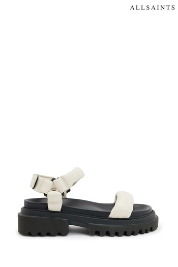 AllSaints Helium White Sandals (976078) | £199