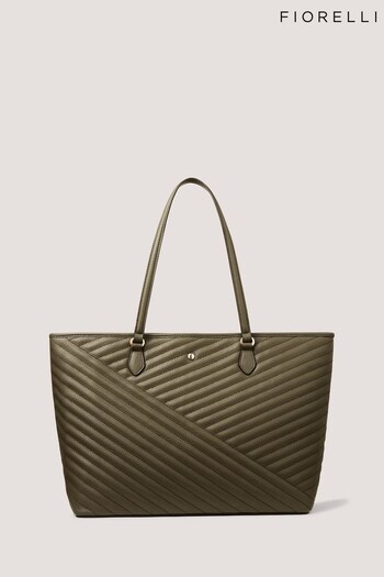 Fiorelli Green Thea Quilt Tote Bag (976173) | £89