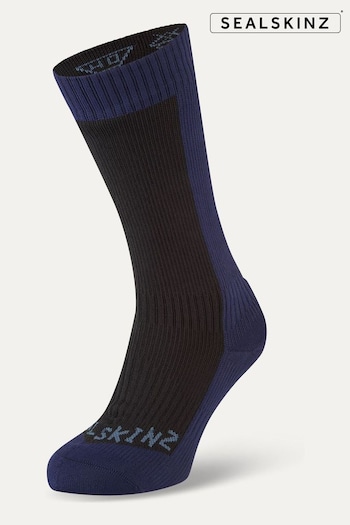 Sealskinz Blue Starston Waterproof Cold Weather Mid Length Socks (976256) | £43