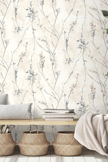 Woodchip & Magnolia Cream Blossom Wallpaper (976316) | £110