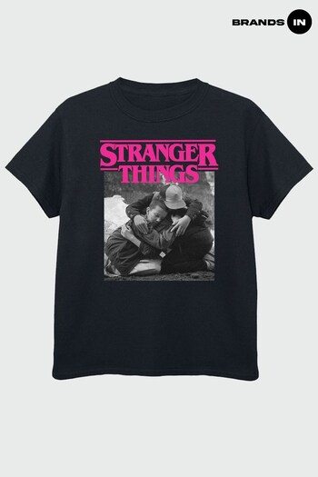 Brands In Black Girls Stranger Things Square Photo With Logo T-Shirt by Brands In (976374) | £17
