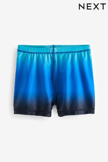 Blue Ombre Shorter Length Stretch Swim Shorts (3-16yrs) (976528) | £6 - £12
