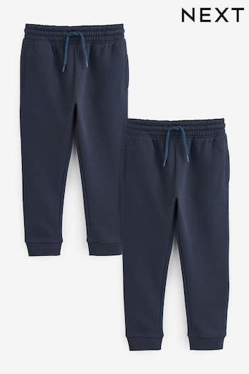 Navy Skinny Fit Cotton Rich 2 Pack Joggers (3-16yrs) (9772W6) | £14 - £24