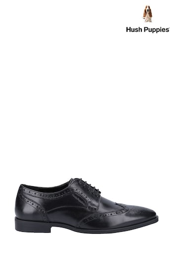 Hush Puppies Black Elliot Brogue Lace-Up Shoes (977316) | £65