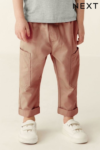 Peach Pink Side Pocket Pull-On Trousers Overlocked (3mths-7yrs) (977325) | £8.50 - £10.50
