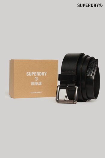 Superdry Black Badgeman Belt In Box (977728) | £25