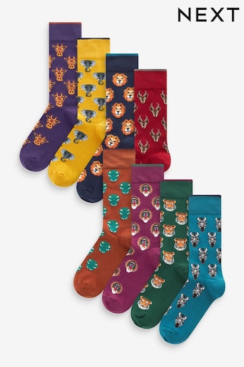Safari Animals 8 Pack Pattern Socks (977778) | £22